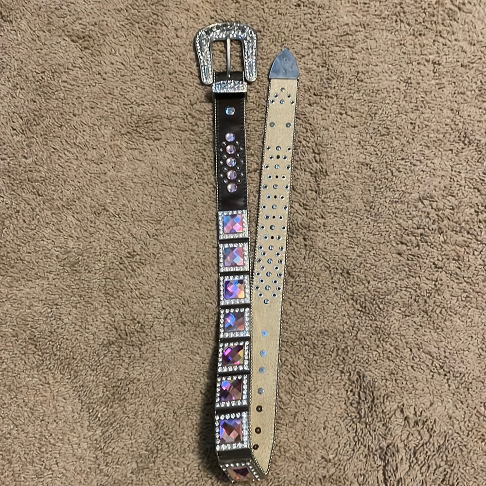 Cowgirl West Brown & Pink Western Belt